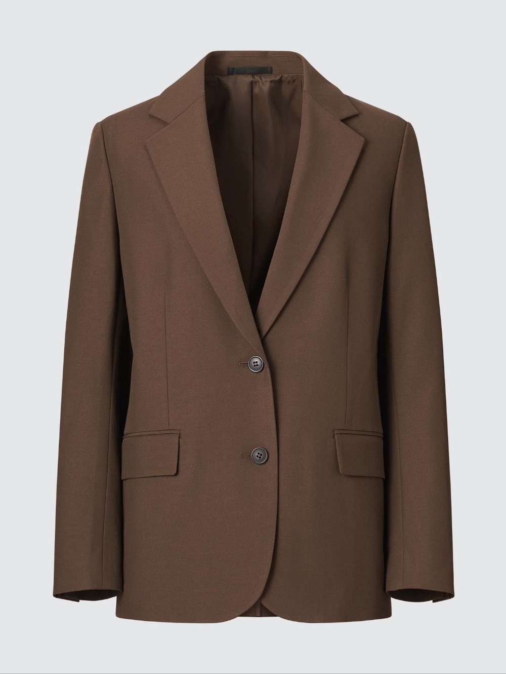 Women's Brown Single-Button Blazer